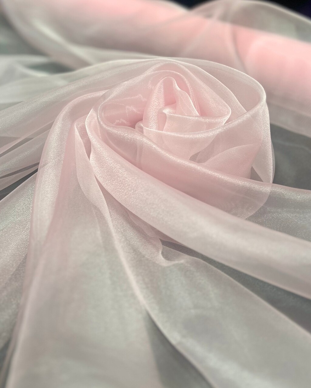 Baby Pink Crystal Organza Fabric by the Yard, 60" Wide Sheer Lightweight Organza for Wedding Dresses, Event Decor, Curtains & Sewing